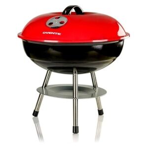 Portable Outdoor Charcoal Grill 13.25” Chrome Plated Enamel Coated Firebox New